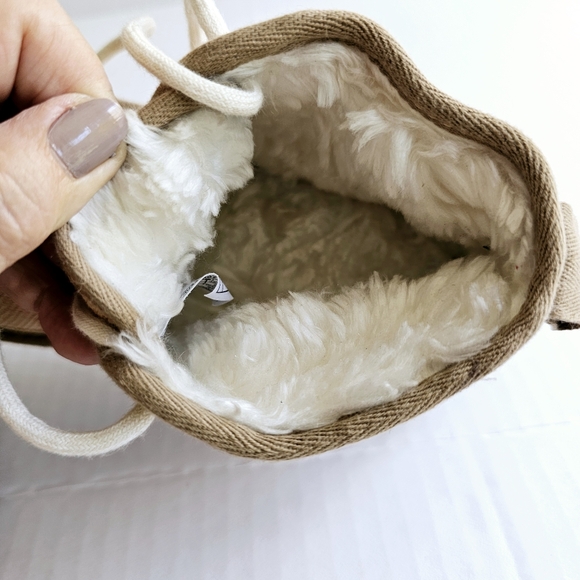 UGG Neumel boots size 5 natural hemp woven lace up plush lined - Picture 9 of 14